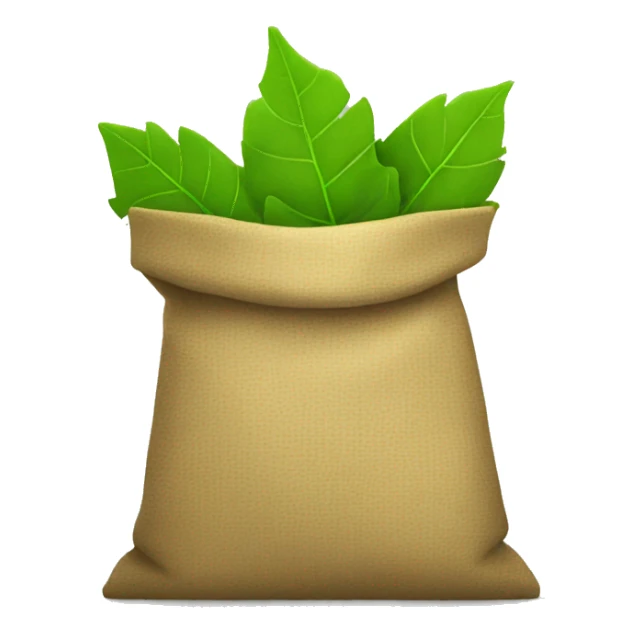 Bag full of dead green leaves sticker