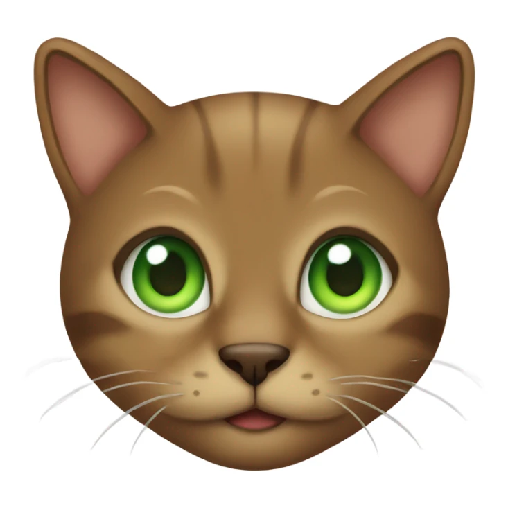 brown Cat with green eye  sticker