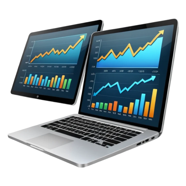 charts trading laptop sticker