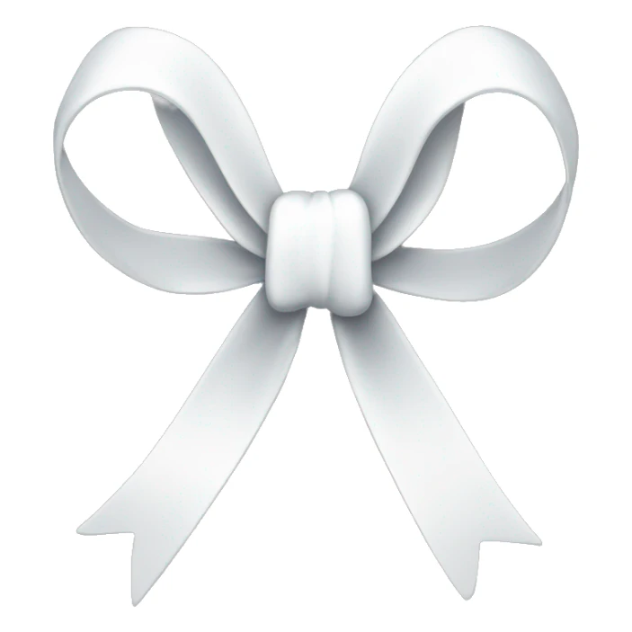 White bow sticker