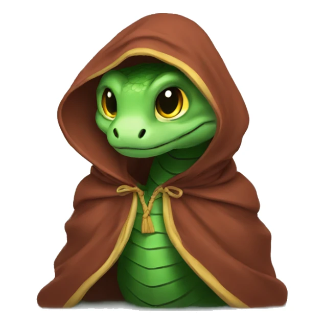 Snake wearing a cloak hoodie  sticker