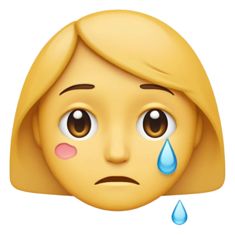simple emoji icon, not a sticker,
single compact symbol,
simplified human face with small tears,
second simplified face nearby showing support,
very minimal emotion,
readable at 32x32 pixels,
flat pastel colors, thick outline,
transparent background, no gradients sticker