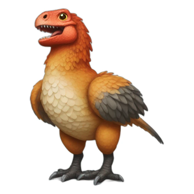 Tyrannosaure poulet sticker