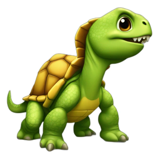 Tortue sur dinosaures sticker