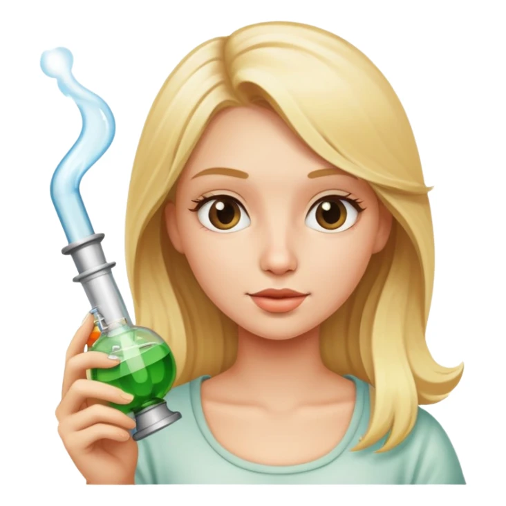 Blonde girl with a bong sticker