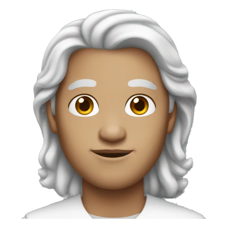 30 years old with slightly white skin and long brown hair sticker