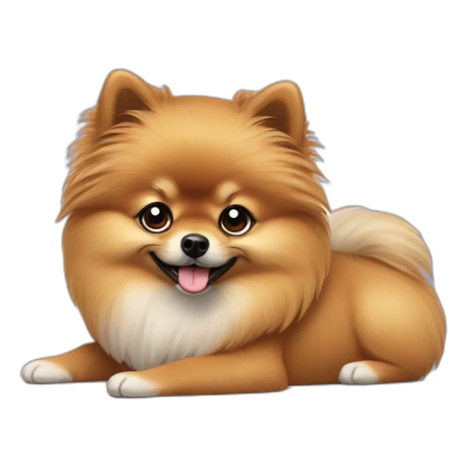 Pomeranian social media marketing worker sticker