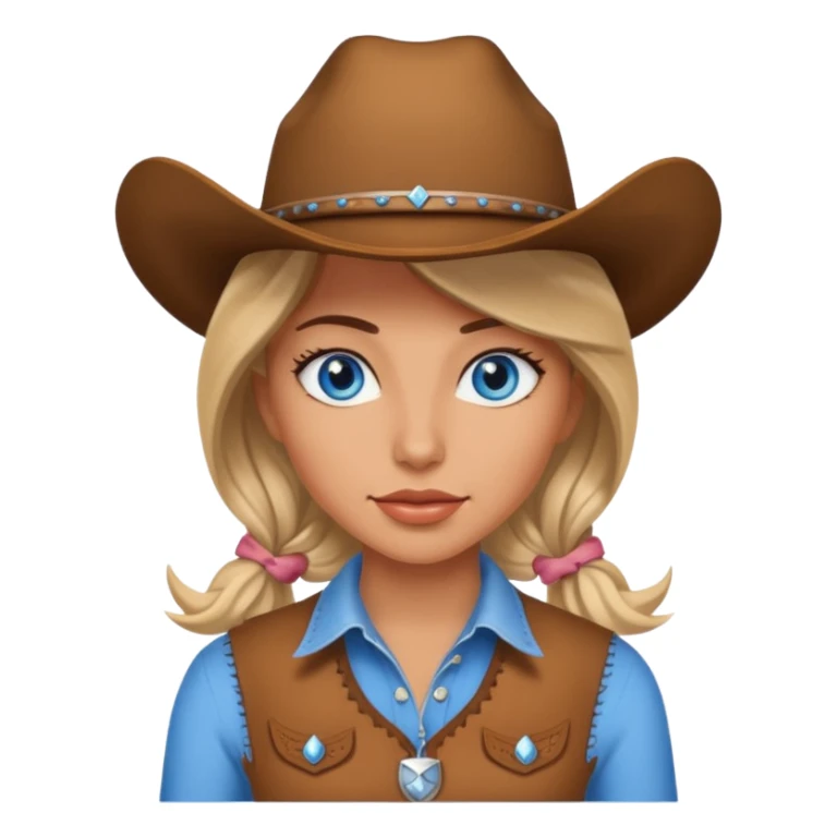 Cowgirl  blue eyes sticker