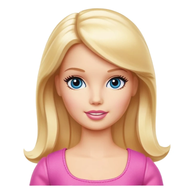 Barbie doll with blonde hair sticker