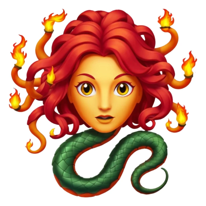 Medusa de fuego  sticker