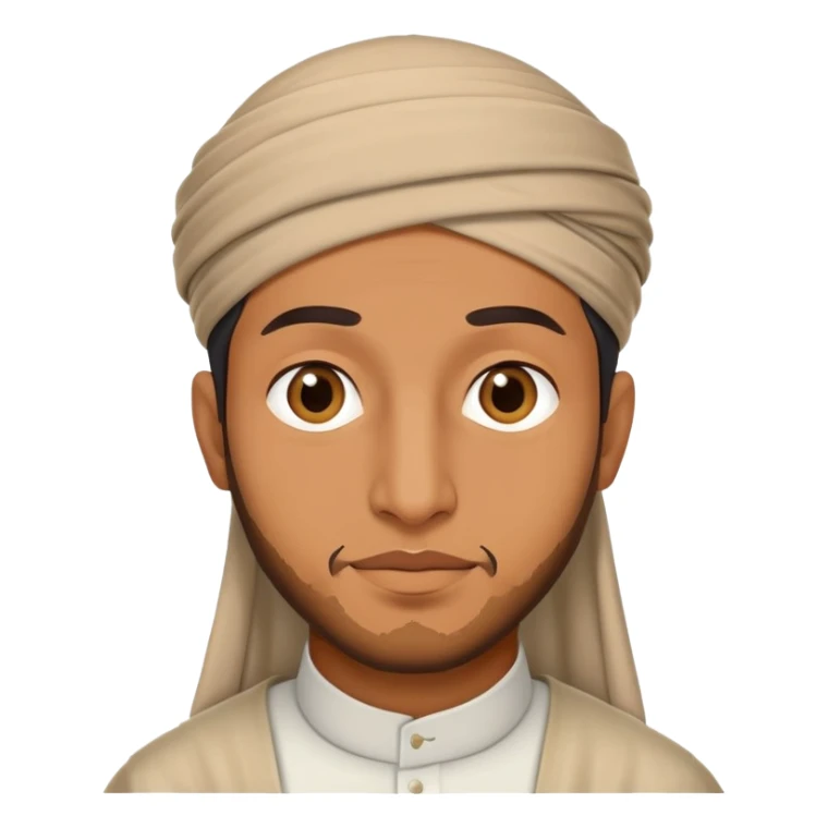 Muslim man caramel skin sticker