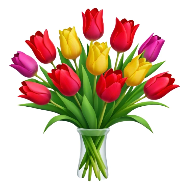bouquet of tulips sticker