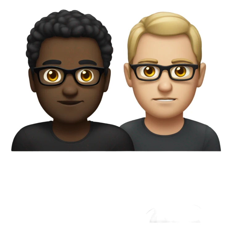 short black/brown haired white man with black glasses being given an evil look by fat black cat sticker