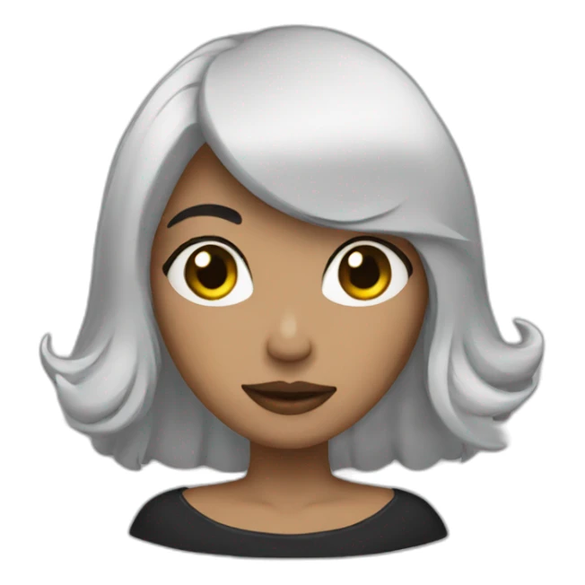 Woman bob dark hair witch sticker