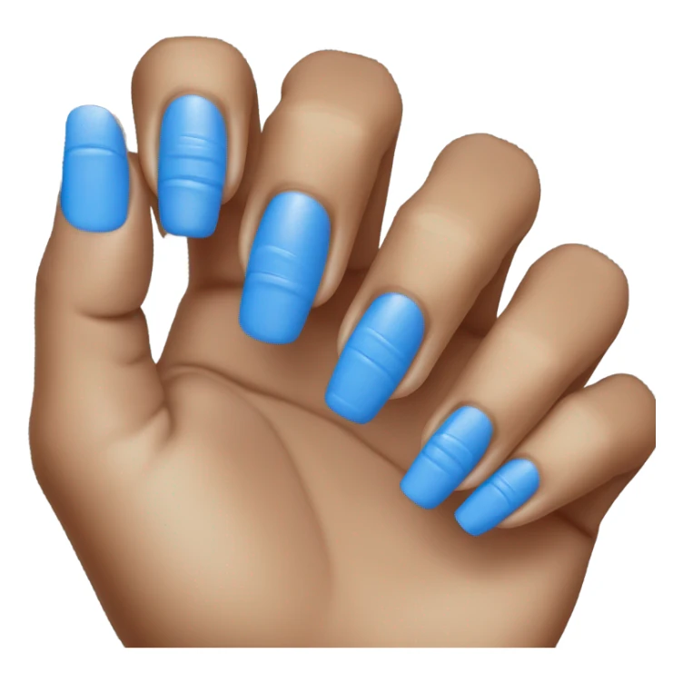pretty blue acrylic nails 5 fingers sticker