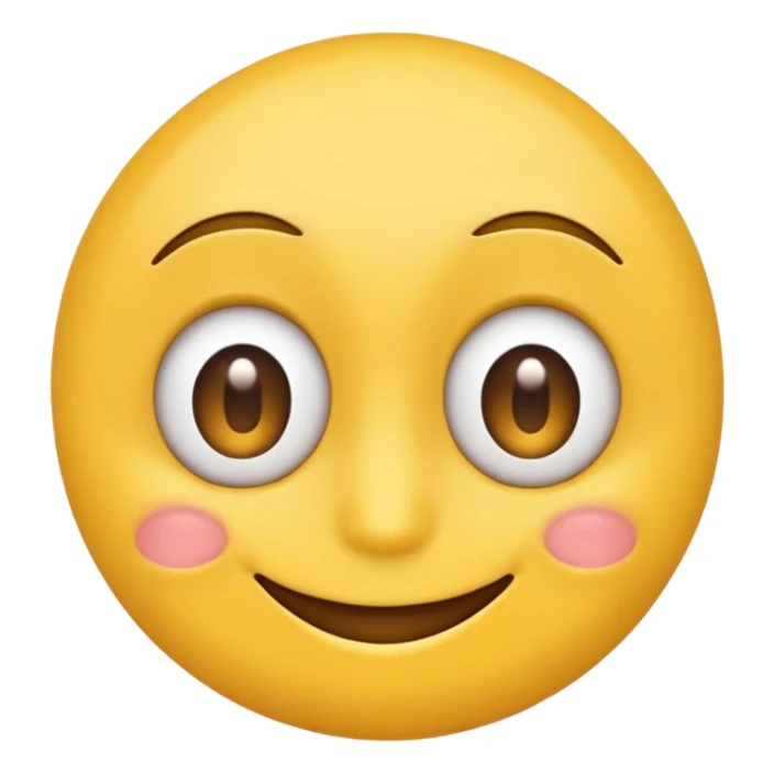 Normal yellow simple Emoji Smiling with eye bags sticker