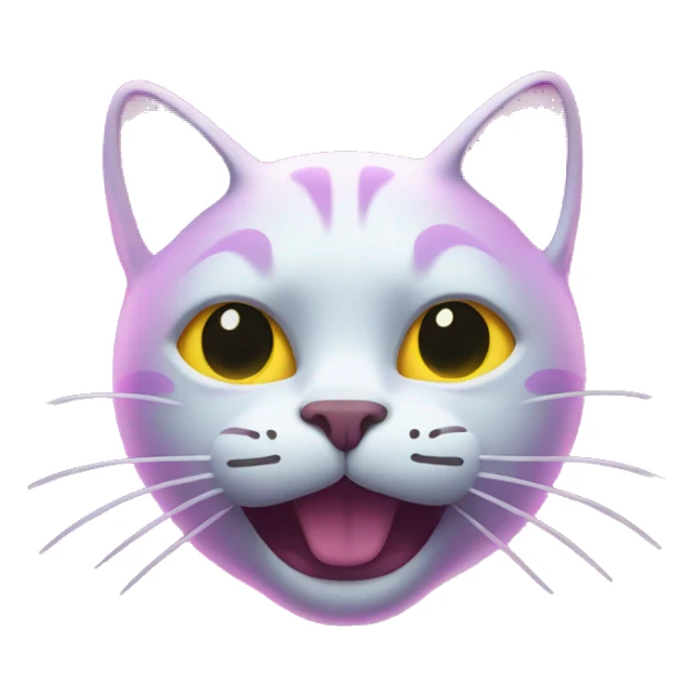 Neon sign of a cat sticker