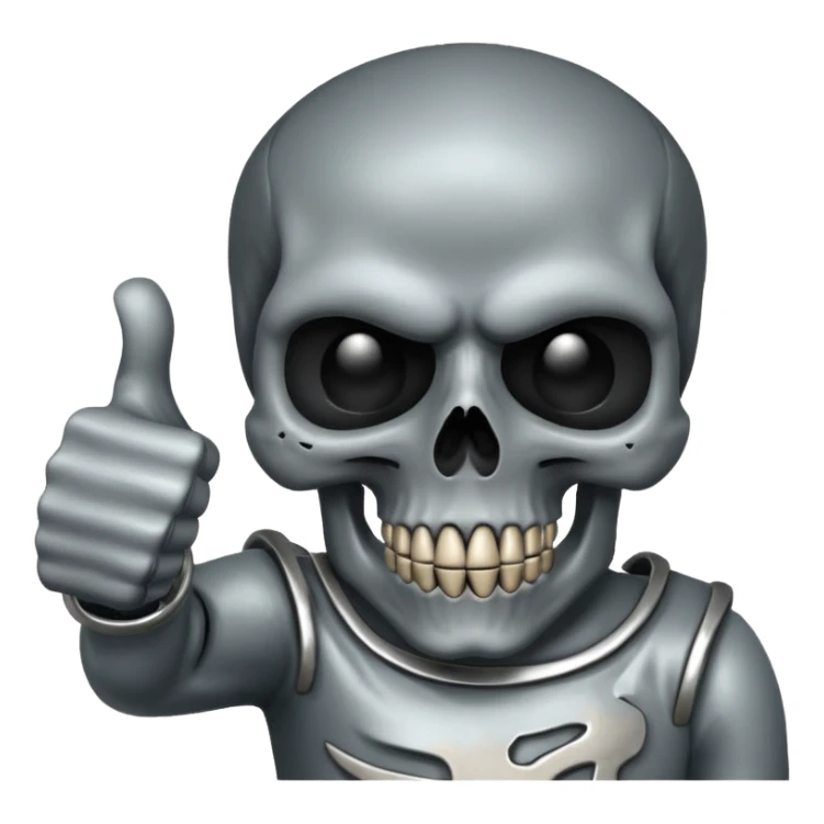 Skull punisher giving thumbs up sticker