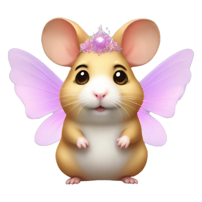 Cute Hamster wearing fairy wings and a tutu sticker