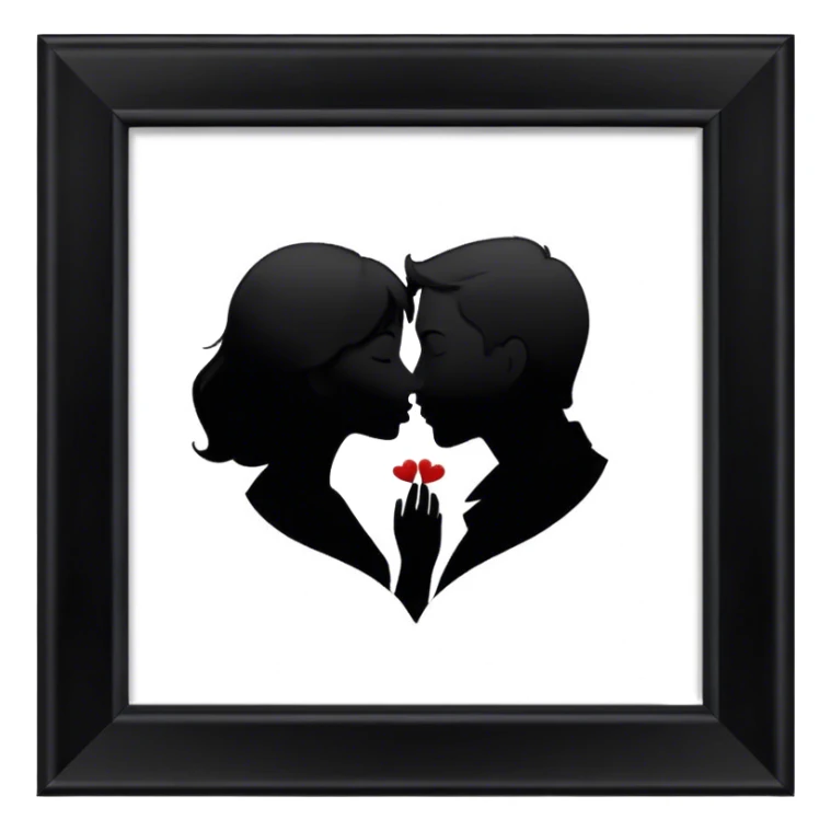 Netflix on a silhouette background of a couple kissing. sticker