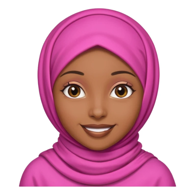 Brownskin black girl with pink hijab  sticker