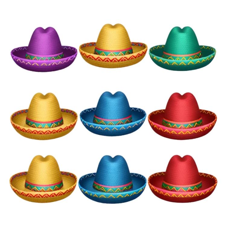 sombreros de mmesocp con entrono mexicacno sticker