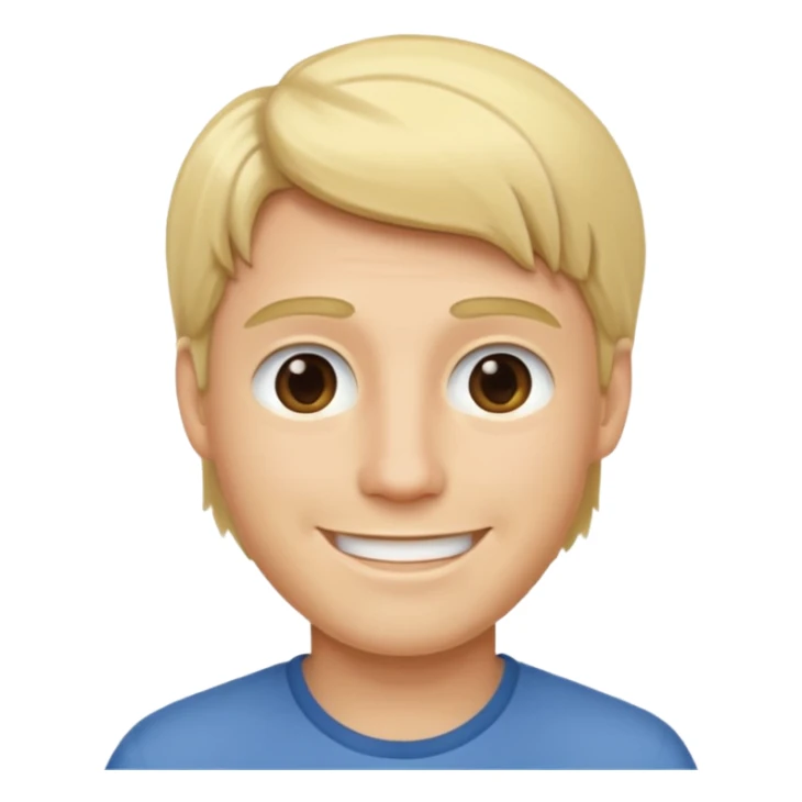 long blonde male ios emoji  sticker