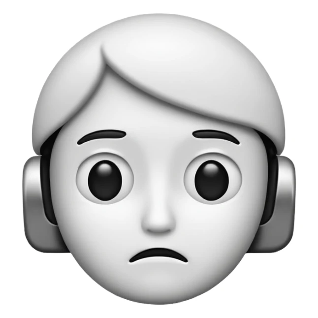 🤔 this emoji convert to text black and white sticker