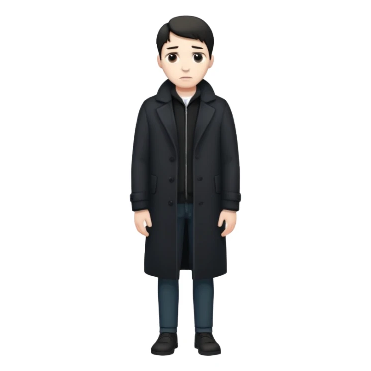 The sad man full body detalied sticker