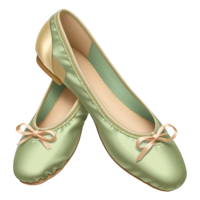Pale Khaki satin ballet shoes sticker