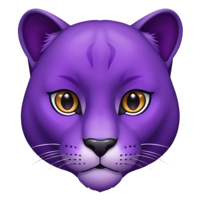 Purple Panther face turned to the slight right sticker