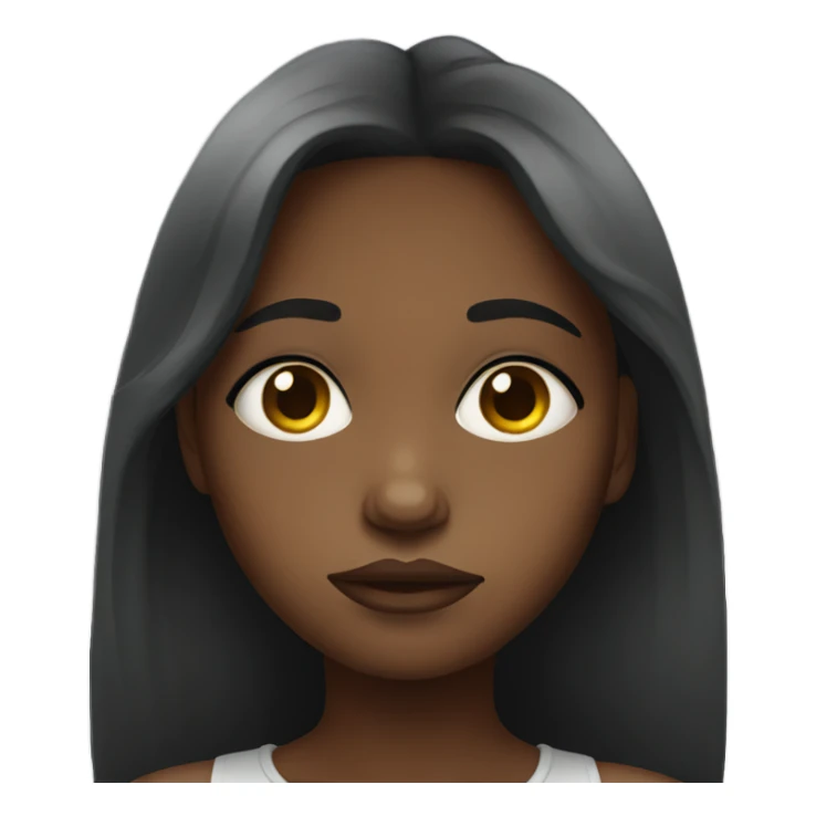 Black sad girl sticker