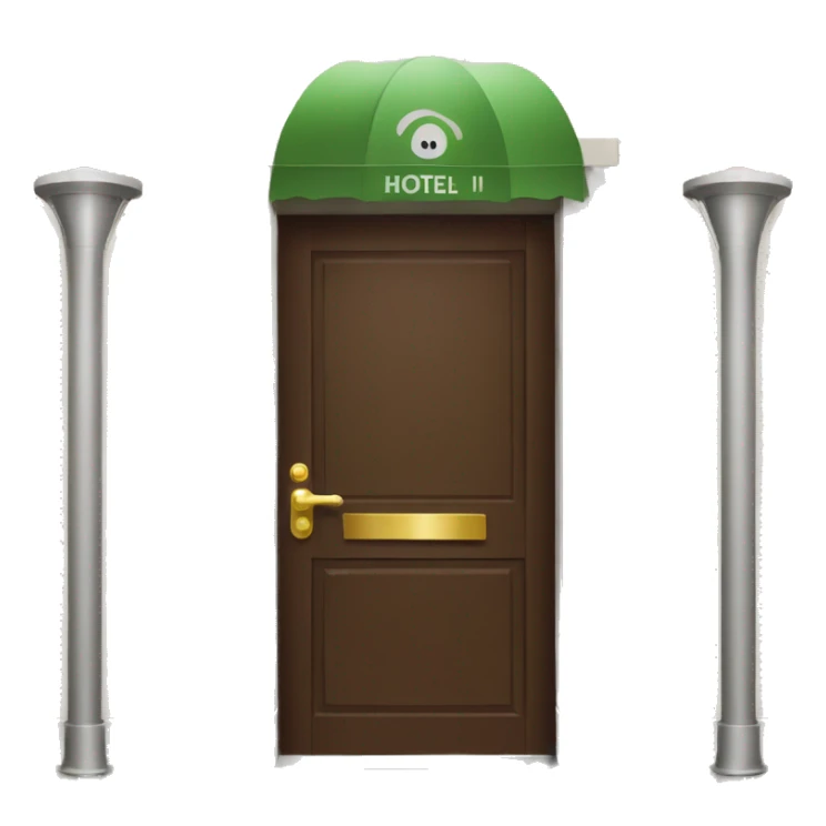 Hotel hanging door sign  sticker