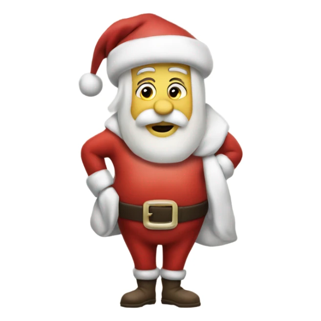 santa revealing his fat saggy belly sticker