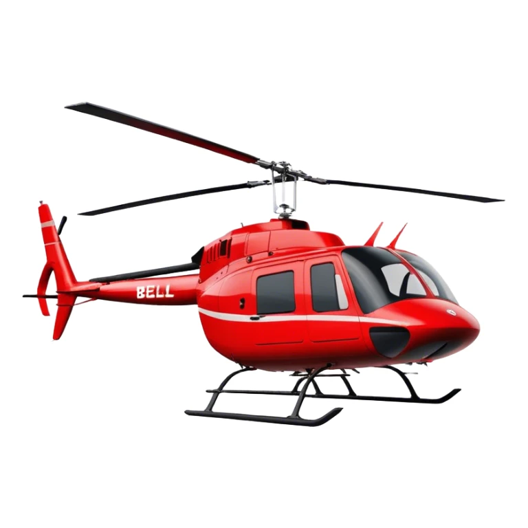 Bell 206 - Bell Helicopter (Model Year: 2021) (Iconic colour: Red) sticker