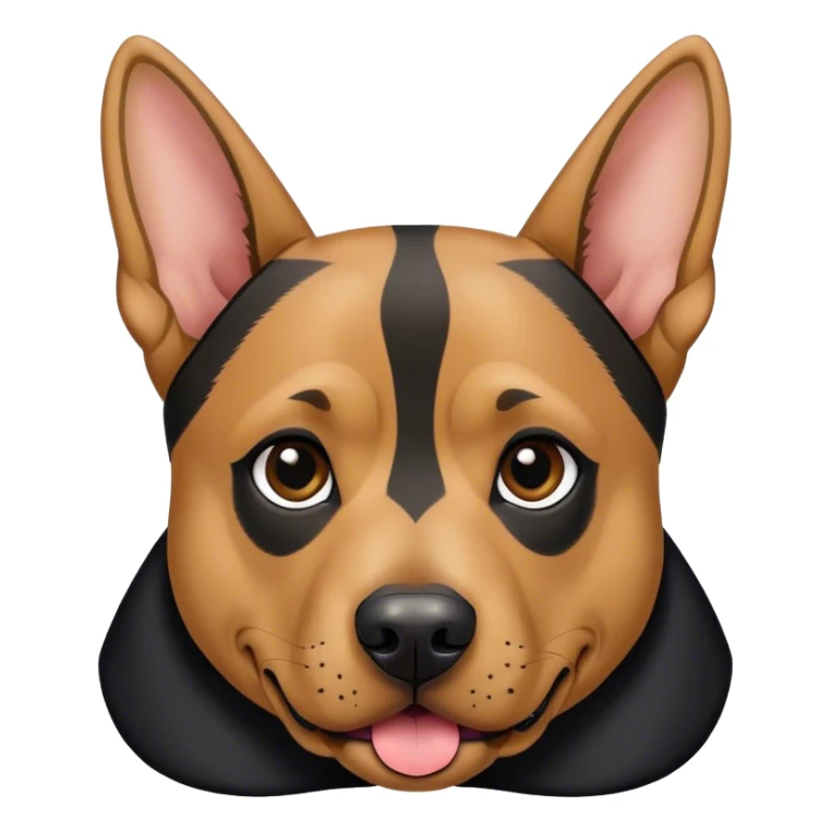 Pit bull/german shepherd mixed dog colored like a German shepherd with floppy ears sticker