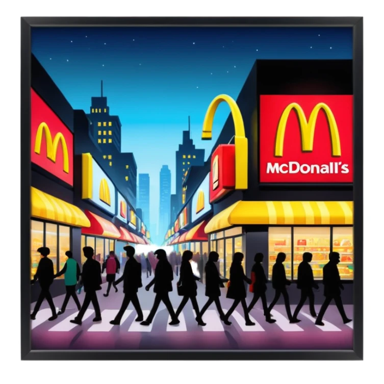 Mcdonalds street sticker