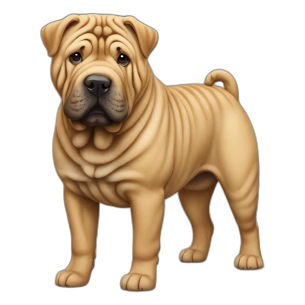 Shar-pei dog full body sticker