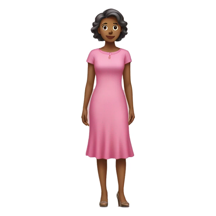 Women wearing pink dress standing up sticker