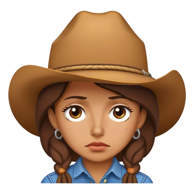 Sad cowgirl sticker
