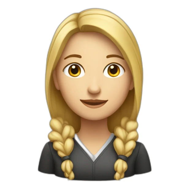 Mujer estudiante mediana edad rubia y con fafas sticker