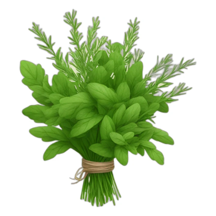bouquet of green herbs sticker