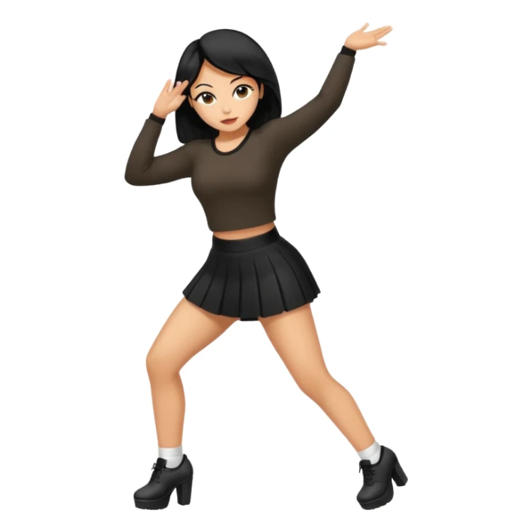Tan woman with black hair twerking sticker