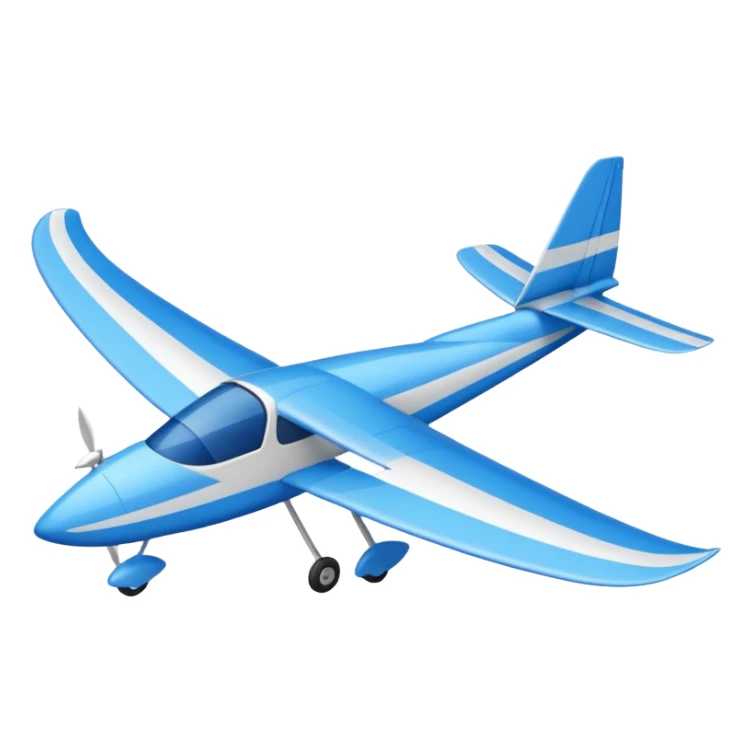 Classic sailplane with blue skies in the background sticker