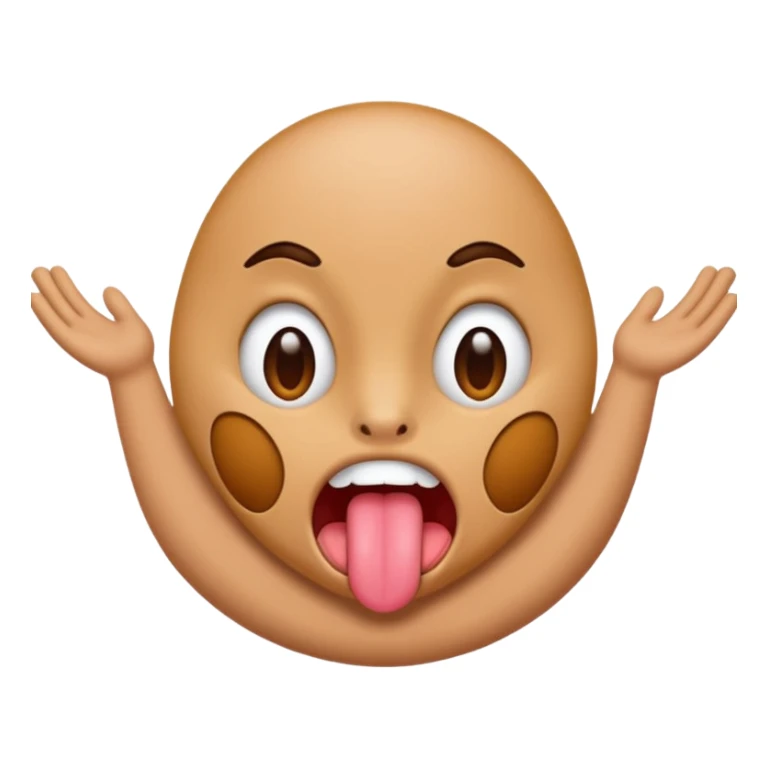 Hand on both sides and tounge out in the middle sticker