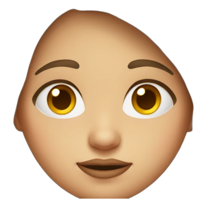 Fat face of a brown hair girl  sticker