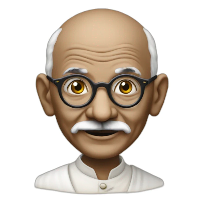 Gandhi is a Fun House contestant with Pat Sharpe sticker