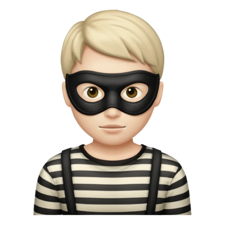 thief, with stripped shirt,thief mask. sticker