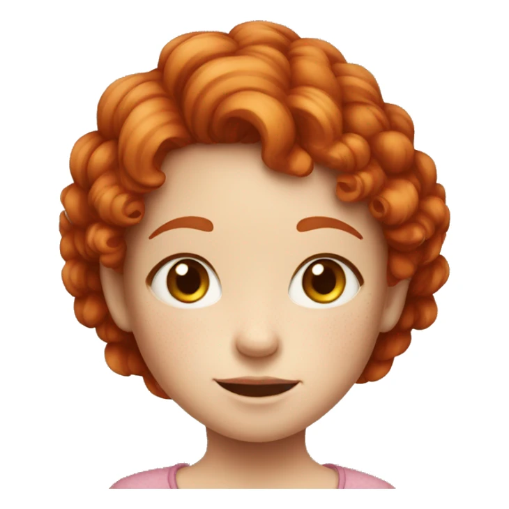 Orphan red head little girl with freckles sticker