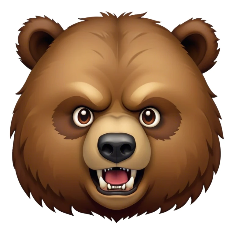 rough grizzly bear with a big nasty scar across his face, violent sticker
